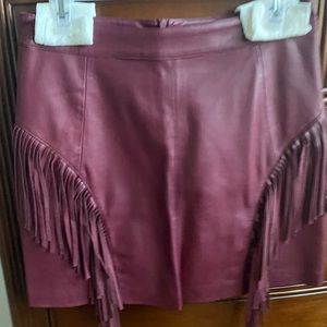 Romeo & Juliet Couture leather mini skirt